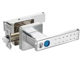 Hiencetec 081904488828 Fingerprint Door Lock Keypad Knob With Handle Sliver Smart W