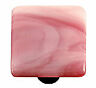 Hk2000-kb Hot Knobs Swirl Light Cranberry Square Glass Cabinet Knob Black