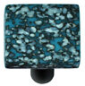 Hk8055-kb Hot Knobs Granite Turquoise Blue And French Vanilla Square Glass