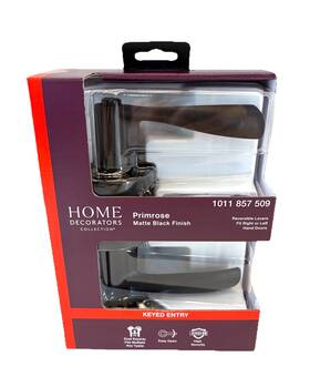 1011 Home Decorators Collection 050134011045 Primrose Keyed Entry Door Lever In Matte Black 857 509