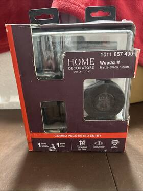 1011857488 Home Decorators Collection Wilshire Keyed Entry Door Lever Deadbolt Matte Black