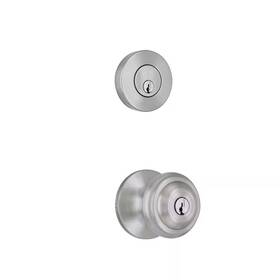 Home Decorators Collection 313106976903 Mulholland Satin Nickel Single Cylinder Door Knob Combo Pack Featuring Dual Keyw