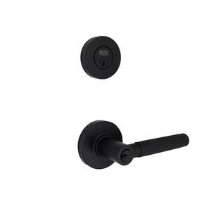 Home Decorators Collection 445036962923 Woodcliff Matte Black Single Cylinder Door Handle Combo Pack Featuring Dual Keyw