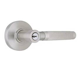 Home Decorators Collection 705353953460 Woodcliff Satin Nickel Keyed Entry Door Lever Featuring Dual Keyway