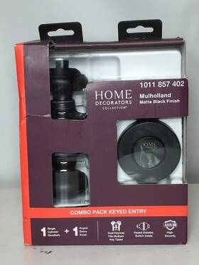 Bdx9d11sjybxj Home Decorators Collection Mulholland Matte Black Door Knob Combo Pack