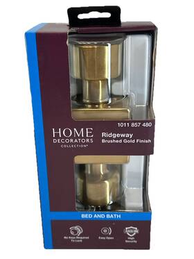 T5xmgsyxp Home Decorators Collection Ridgeway Brushed Gold Privacy Bed/bath Door Knob With Square Rose