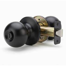 Kl02b Homefy Privacy Door Knob Matte Black Interior With Turn Button Lock Round B