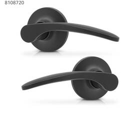 8108720 Honeywell Interior Door Knob Victoria Lever Passage Matte Black Non-lock