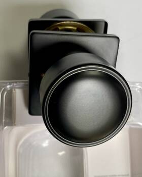 8103622 Honeywell 814113015277 Door Knob In Matte Black By Passage Non-locking Type -