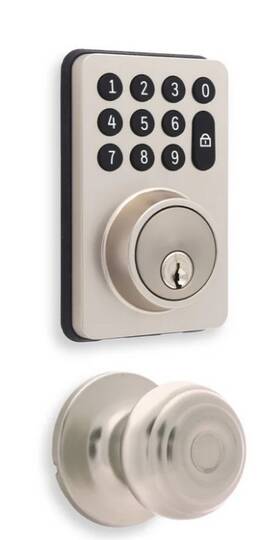 8714109 Honeywell Digital Deadbolt And Knob Satin Nickel New In Original Box