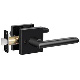 00bbc043 Hosom Black Interior Door Handle Passage Lever Reversible For Hall Closet Locking