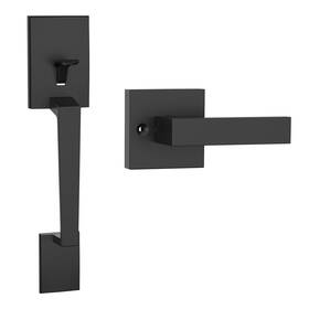00bbc052 Hosom Matte Black Front Door Handle No Lock Exterior Set With Reversibl