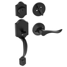 Hosom 750888175450 Matte Black Front Door Handle Set Exterior Lock With Deadbolt Sing