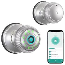 Houmica 762730193437 Fingerprint Door Lock - Smart Knob With Passcode Keypad Finger Print Bi