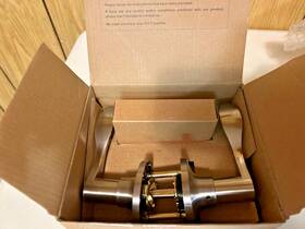 House Guard Hardware 611906125720 Privacy Satin Nickel Lever Handle Door Lock Knob Bedroom Bathroom Brushed