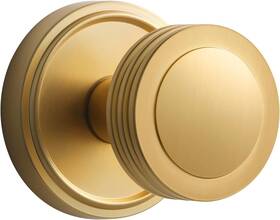 91672sby House Guard Hardware 2 Pack Dummy Gold Door Knobs Satin Brass Interior Handle Single Sided