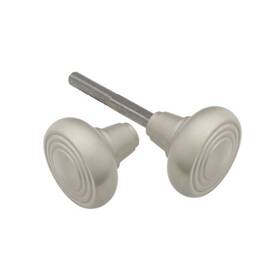 702395 House Of Antique Hardware New Pair Streamline Deco Door Knobs Solid Brass Satin Nickel Rh/rejuvenation