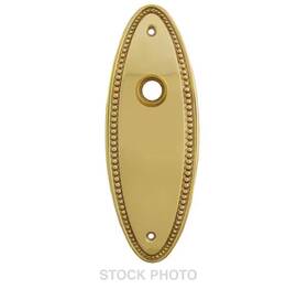 R-01ii-bdov-1-ul House Of Antique Hardware New Solid-brass Beaded Oval Door Plate Unlacquered Brass Rh/rejuvenation/knob