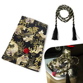 Hugmpn24 Hugwits Car Shift Knob Decor Cover Japanese Style Black Koi Personality Du