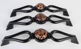 13-5p37-6 Huoxiuart 787414095135 Art Glass Furniture Handle Handwork Craft Cabinet Pulls Dresser Han