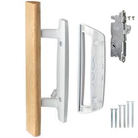 M237 Hyneesun Patio Door Handle 3-15/16 Inch 10cm Hole Spacing Right And Left Handed Wood