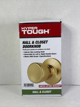 Hyper 039208244299 Tough Interior Non-locking Tulip Style Passage Doorknob Polished Brass