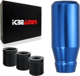 Knob-mt-bl-1 Icbeamer Blue Aluminum Shift Knob Fit Automatic And 4 5 6 Speed Manual Tr
