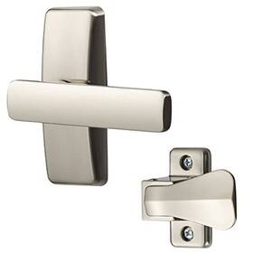 Ideal Security 056947415513 Door Lever For Storm And Screen Doors Satin Nickel 2-piece S