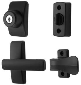 Ideal Security 056947415650 Aj Modern Door Lever Set With Keyed Deadbolt Lock For Storm An