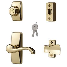B00g0lzbt8 Ideal Security Gl Door Lever Set Keyed Deadbolt Lock Storm Screen Brass