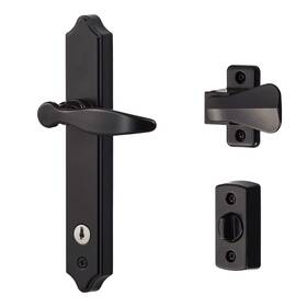 Bk1215bl Ideal Security Matte Black Storm Door Handle With Lock And Key For 1 To 2-1/8