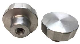 2430402018 Ilapak 8-point 5/16 Inch Stainless Steel Knob Lot Of 2 Nos