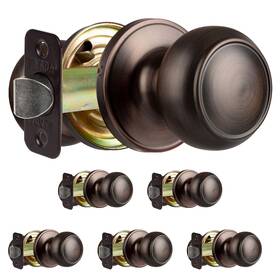 Ilyapa 840013409090 Passage Door Knob For Hall/closet - Colonial Oil Rubbed Bronze Interior Keyl