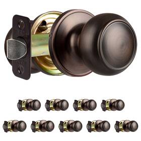 Ilyapa 840013409144 Passage Door Knob For Hall/closet - Colonial Oil Rubbed Bronze Interior Keyl