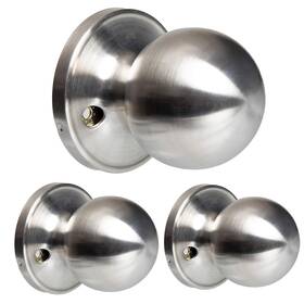 Ilyapa 840013413066 Half Dummy Door Knob For Hall/closet Or French Doors - Ball Satin Nic