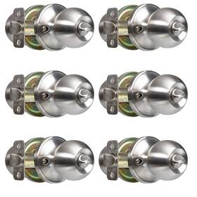 Ilyapa 840013413189 Privacy Door Knobs For Bed And Bath - Ball Style Satin Nickel Interior Keyle