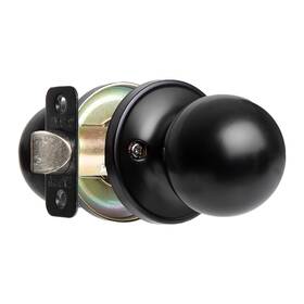 Ilyapa 840013413295 Passage Black Interior Door Knob Matte Keyless Knobs - Ball Style