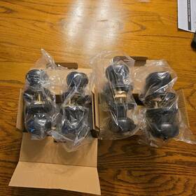 Il-knb-prv-orb-6pk-a Ilyapa Oil Rubbed Bronze Door Knobs 4 Pack 2 Hall/closet And Privacy