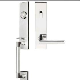 Ny105c563-32-lhr Inox New York Door Handle Set 2 3/8 Inch Satin Stainless Steel