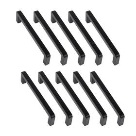 Inveina 718519991480 10 Pack Matte Black 304 Stainless Steel Cabinet Pulls Closet Drawer Knobs M