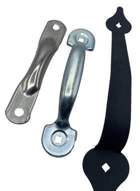0170j-05124 Iwgac Lot Of 3 Assorted Gate Pulls Handles 6 Inch 8 10 Black Door Handle