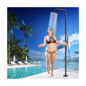 Jbfs110-mb Jetsbath Freestanding Outdoor Shower Faucet Set 316 Marine Grade Stainless Steel Outs