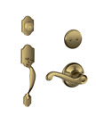 Jh60prs609 Schlage Antique Brass Single Cylinder Exterior Keyed Entry Handleset