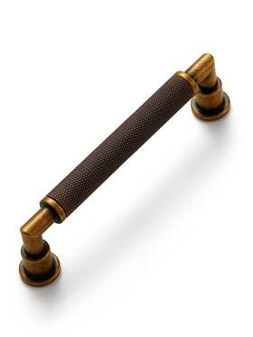 3710-gt-96-5 Jiasenbao 5 Pack Antique Brass Cabinet Pulls 3.75 Inch Hole Center Knurled Vintage Drawer P