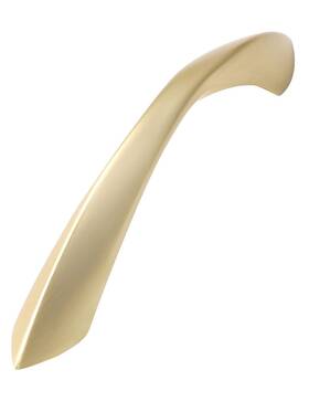 Y222-76-5p Jiasenbao Brushed Gold Cabinet Pulls 3 Inch Arch Twisted Brass Handles Drawer Kitchen C