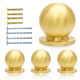 B09kmzp2d1 Jiozermi 4 Packs Mini Round Solid Brass Knobs 3/4 Inch Diameter Pulls