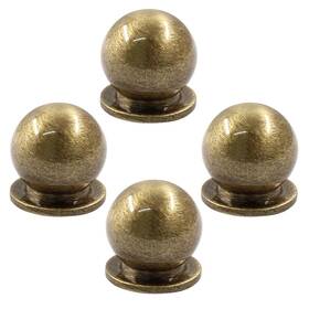 Hjs070001 Jiozermi 4 Packs Mini Round Solid Brass Knobs 5/9 Inch Diameter Pulls Gold M