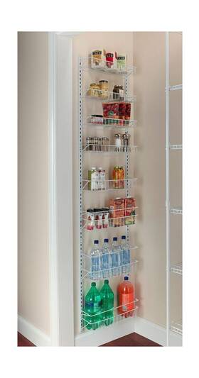 Jumbl 843812104050 24 Inch Wide Adjustable Door/wall Mount Hanging Spice Storage Rac... Fast Ship