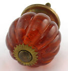 K73-2nds Cabinet Knobs Pulls Kitchen Glass Amber Ball Drawer 6 Handles