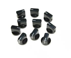 4334371559 Kaish 10pcs Guitar Amp Effect Pedal Knobs Pointer Knob With Set Screw Black